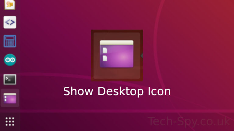 Ubuntu Dock Show Desktop Icon