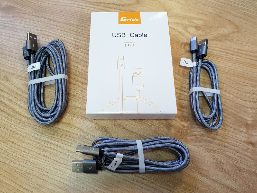 Gritin USB-C Cable 3 Pack