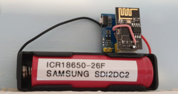ESP-01 Temperature Sensor with 18650