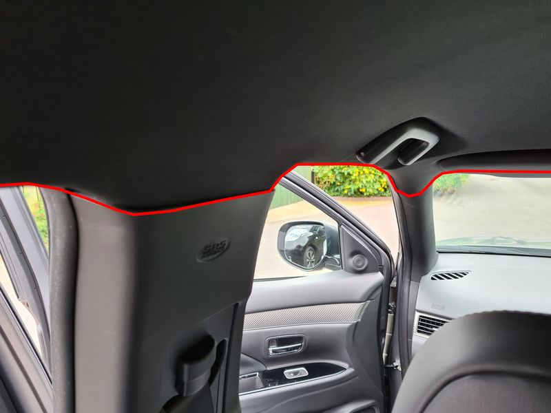 Rear Outlander dash cam cable routing